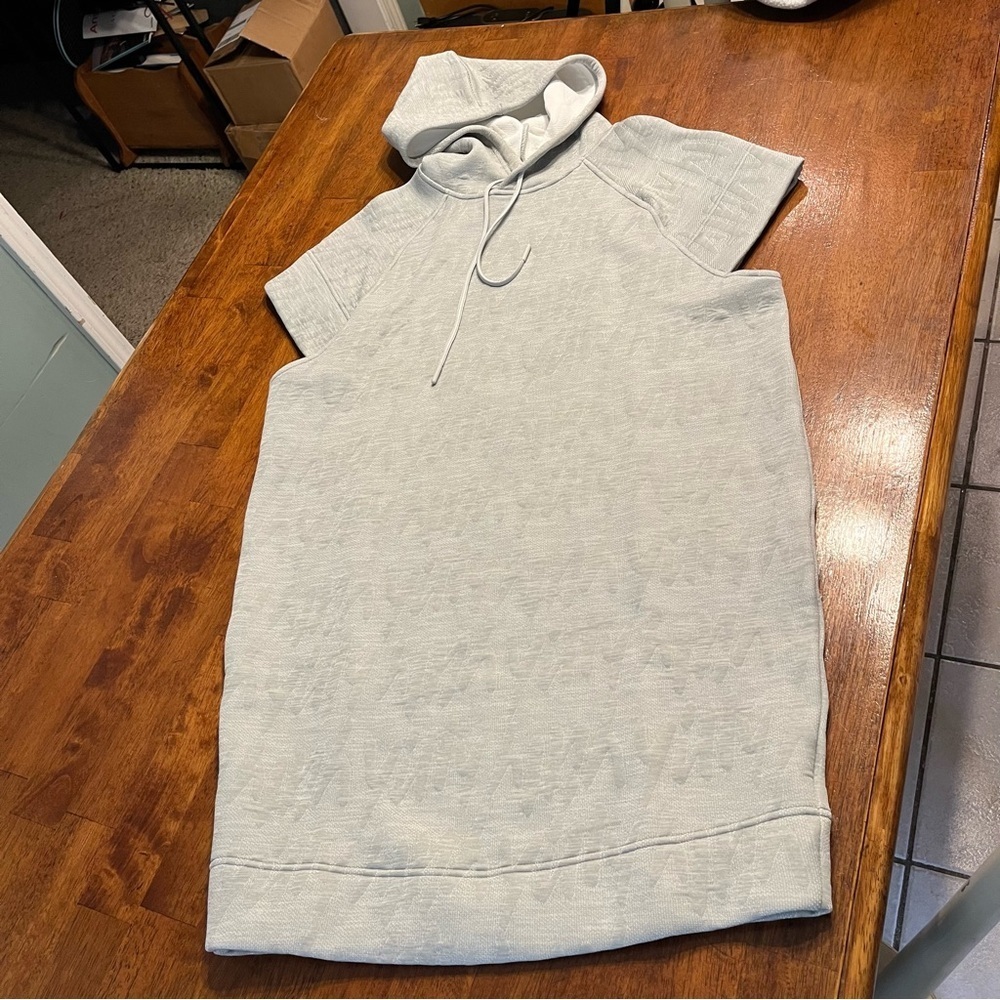 Yitty Gray Hooded Sweatshirt Dress no size tag measures XXL